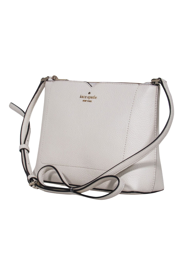 Current Boutique-Kate Spade - Cream Pebbled Leather "Harlow" Crossbody Bag