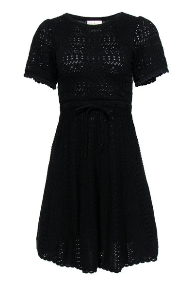 Current Boutique-Kate Spade - Black Crochet Knit Fit & Flare Dress Sz XXS