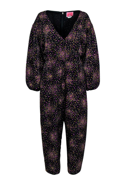 Current Boutique-Kate Spade - Black w/ Multi Color Speckled Jumpsuit Sz 10