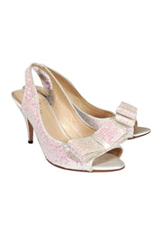 Current Boutique-Kate Spade - Pink Glitter Slingback Pumps Sz 5.5