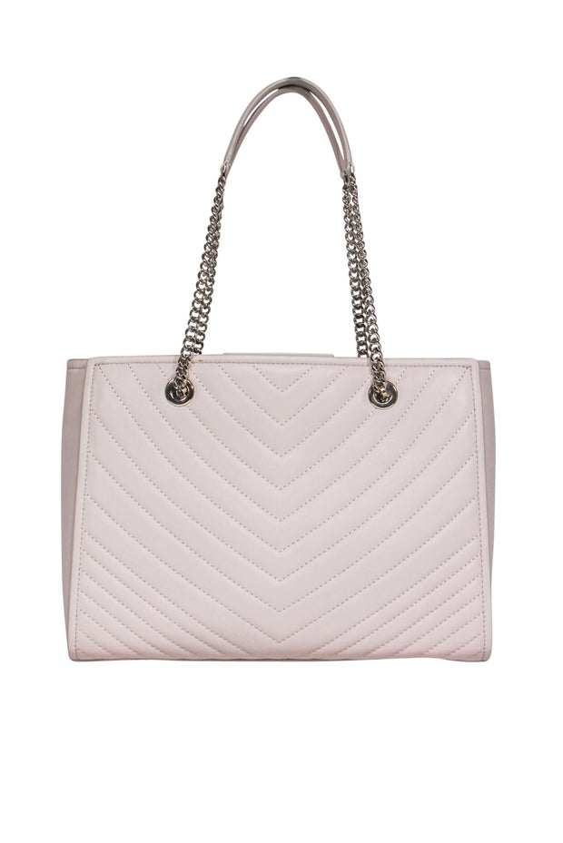 Current Boutique-Kate Spade - Beige Leather Chevron Stitch Shoulder Handbag
