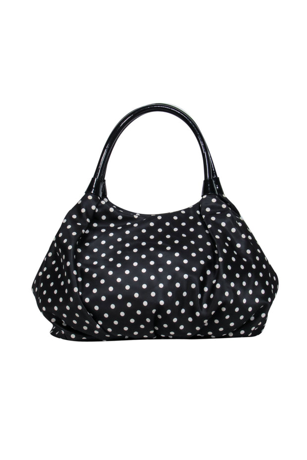 Current Boutique-Kate Spade - Black & White Polka dot Top Handle Shoulder Bag