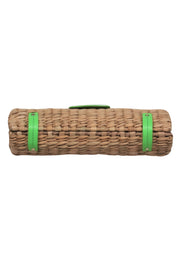 Current Boutique-Kate Spade - Small Wicker Handbag w/ Green Leather Accents