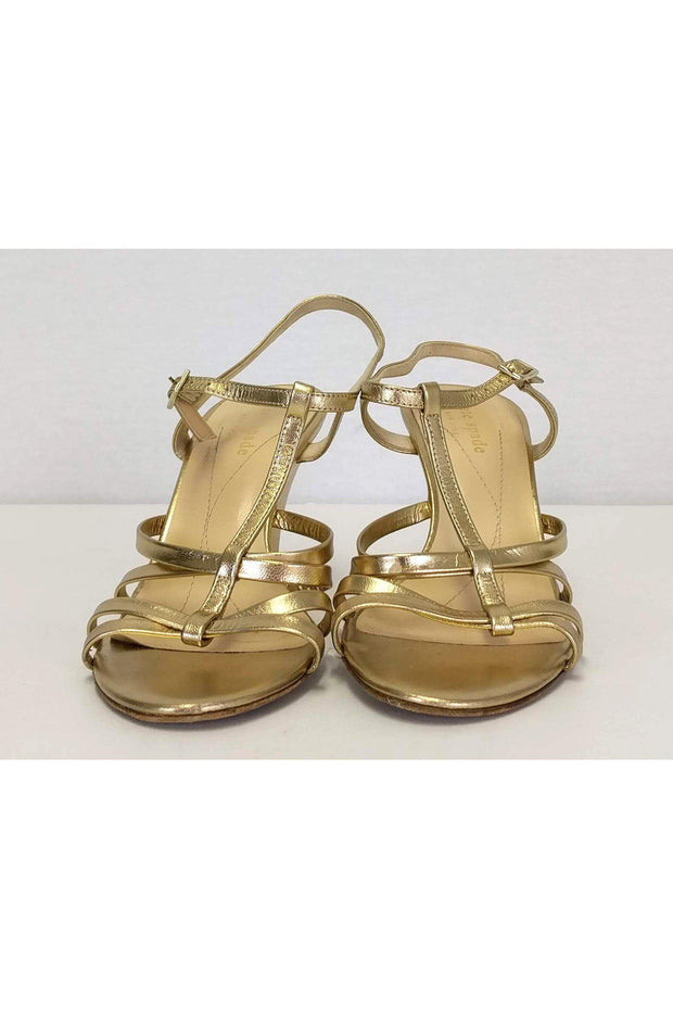 Current Boutique-Kate Spade - Gold Strappy Heels Sz 6