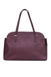 Current Boutique-Kate Spade - Burgundy Double Zipper Large Tote Bag