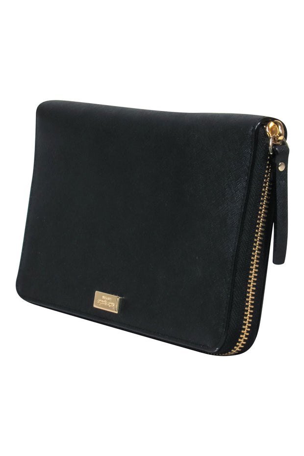 Current Boutique-Kate Spade - Black Leather Zip Wallet