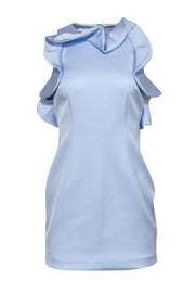 Current Boutique-Keepsake - Baby Blue Sleeveless Bodycon Dress w/ Ruffle Top Sz M