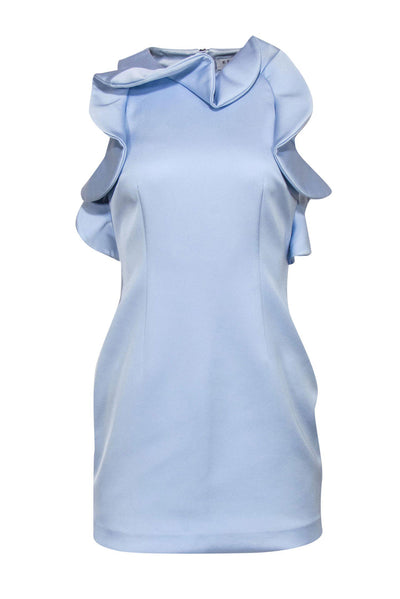 Current Boutique-Keepsake - Baby Blue Sleeveless Bodycon Dress w/ Ruffle Top Sz M