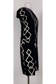 Current Boutique-Keepsake - One Shoulder Black & White Dress Sz 4