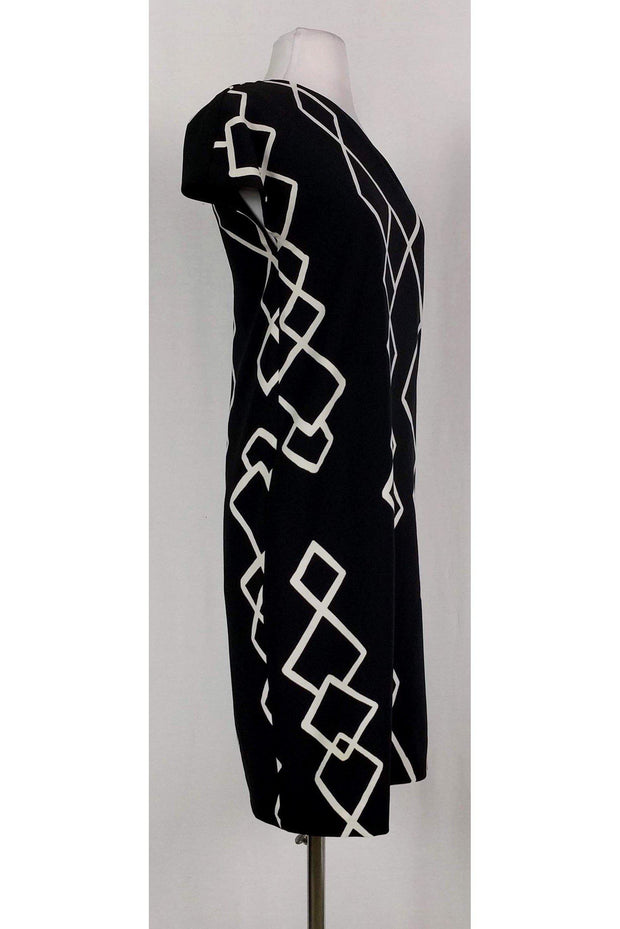 Current Boutique-Keepsake - One Shoulder Black & White Dress Sz 4
