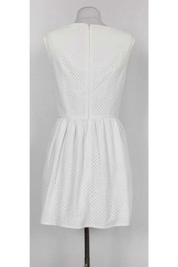 Current Boutique-Keepsake - White Eyelet Fit N Flare Dress Sz M