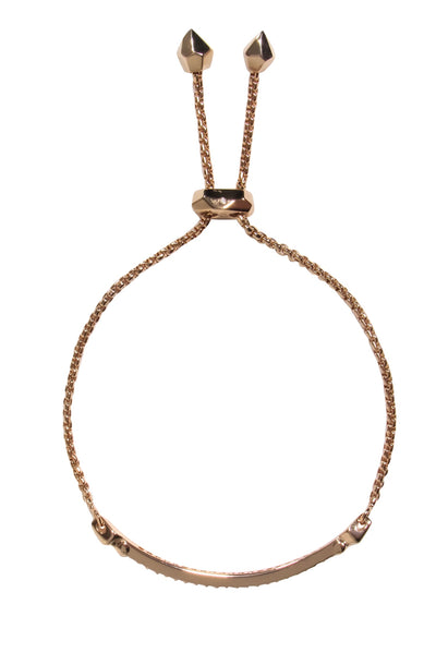 Current Boutique-Kendra Scott - Rose Gold Adjustable Jeweled Bar Bracelet