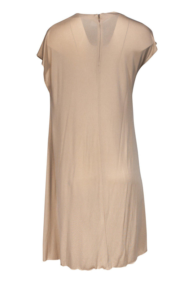 Current Boutique-Kenzo - Tan Cap Sleeve Shift Dress Sz S