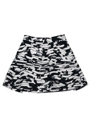 Current Boutique-Kenzo - Black & White Flared Skirt Sz 0