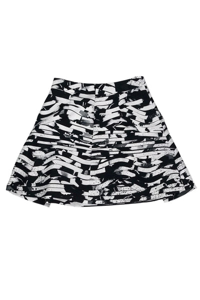 Current Boutique-Kenzo - Black & White Flared Skirt Sz 0