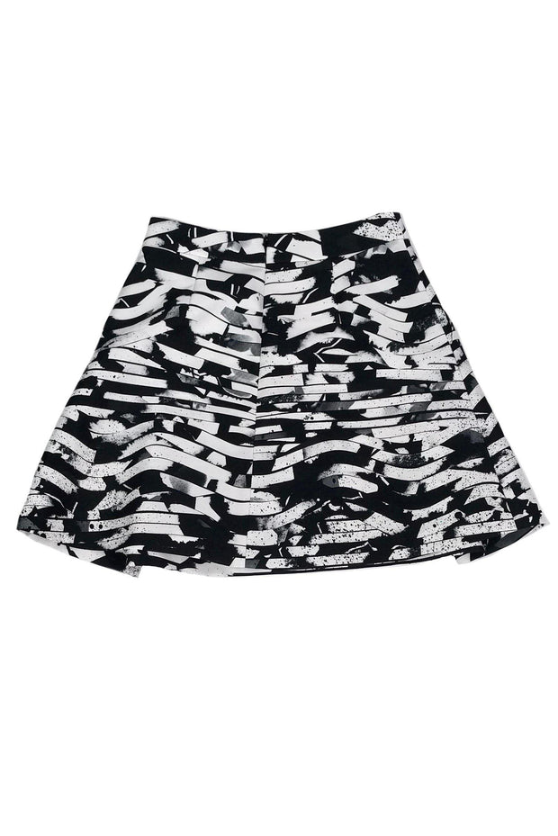 Current Boutique-Kenzo - Black & White Flared Skirt Sz 0