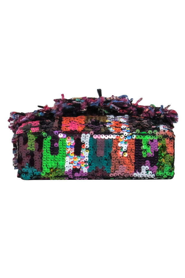 Current Boutique-Kurt Geiger - Pink & Multicolor Tweed & Sequin Crossbody Bag