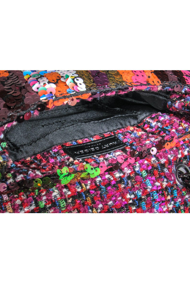 Current Boutique-Kurt Geiger - Pink & Multicolor Tweed & Sequin Crossbody Bag