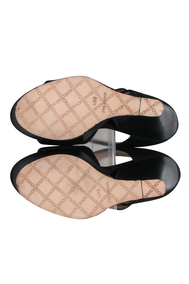 Current Boutique-LAMB - Black Wedge Heels w/ Cutout Sz 6.5