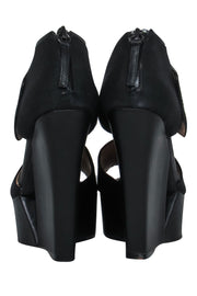 Current Boutique-LAMB - Black Wedge Heels w/ Cutout Sz 6.5