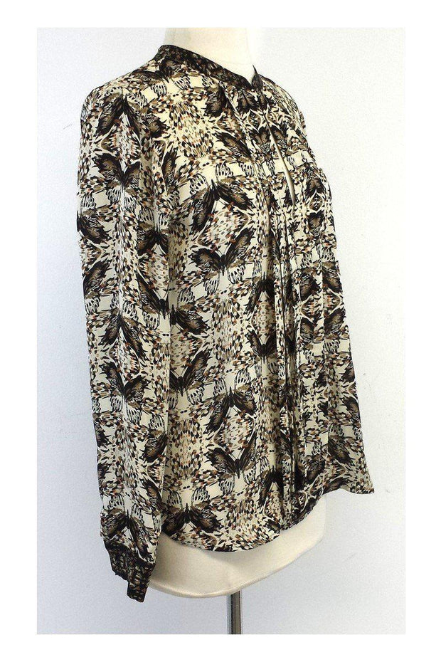 Current Boutique-L'Agence - Butterfly Print Silk Blouse Sz XS
