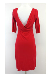 Current Boutique-L.K. Bennett - Lipstick Red 3/4 Sleeve Jersey Dress Sz 6
