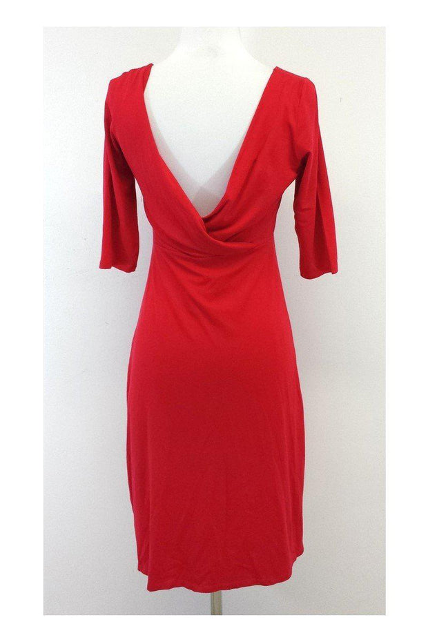 Current Boutique-L.K. Bennett - Lipstick Red 3/4 Sleeve Jersey Dress Sz 6