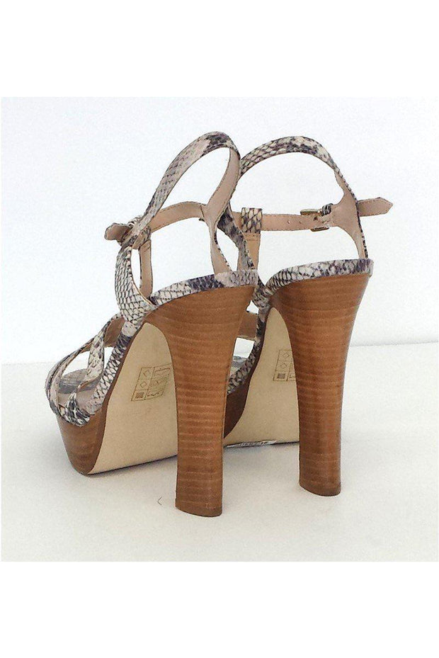 Current Boutique-L.K. Bennett - Snake Print Leather Platform Sandals Sz 8