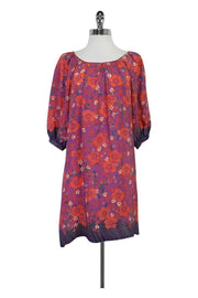 Current Boutique-L.O.C.T - Multicolor Floral Print Shift Dress Sz 2