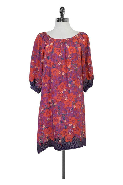 Current Boutique-L.O.C.T - Multicolor Floral Print Shift Dress Sz 2
