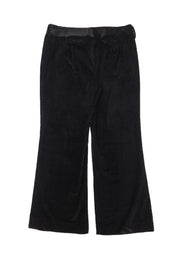 Current Boutique-Lafayette 148 - Black Corduroy Straight-Leg Pants Sz 6