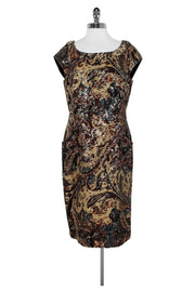 Current Boutique-Lafayette 148 - Multicolor Embroidered Dress Sz 10