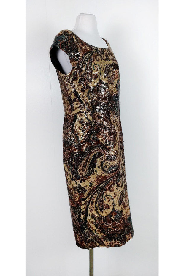 Current Boutique-Lafayette 148 - Multicolor Embroidered Dress Sz 10