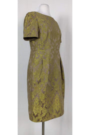 Current Boutique-Lafayette 148 - Gold Jacquard Dress Sz 6