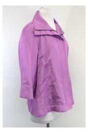 Current Boutique-Lafayette 148 - Violet Cropped Sleeve Jacket Sz 6