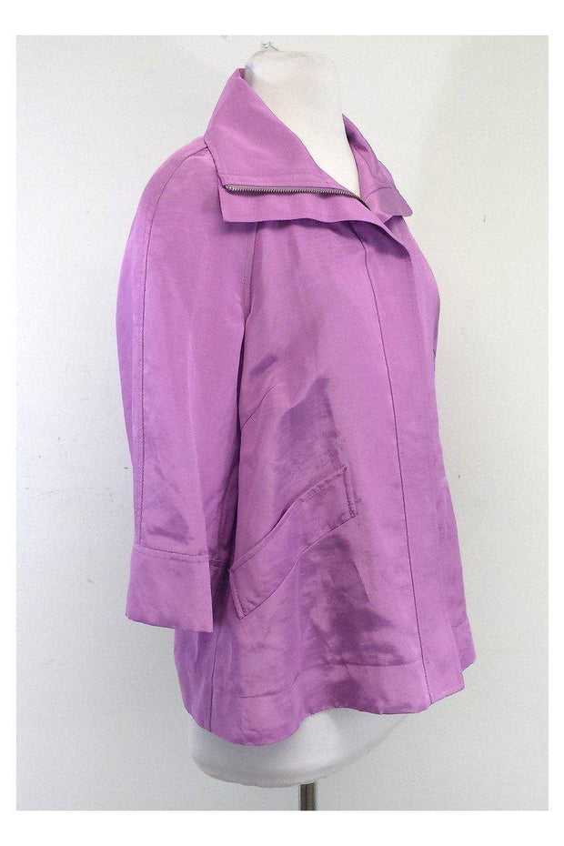 Current Boutique-Lafayette 148 - Violet Cropped Sleeve Jacket Sz 6