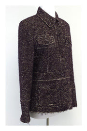 Current Boutique-Lafayette 148 - Plum Tweed Alpaca Jacket Sz 8