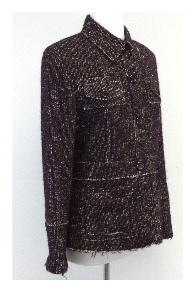 Current Boutique-Lafayette 148 - Plum Tweed Alpaca Jacket Sz 8