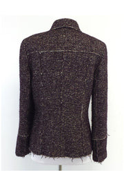 Current Boutique-Lafayette 148 - Plum Tweed Alpaca Jacket Sz 8
