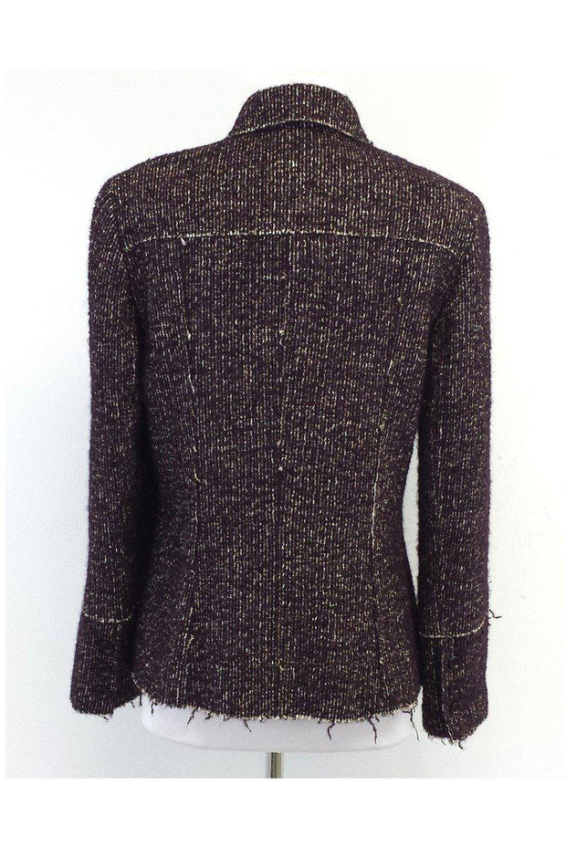 Current Boutique-Lafayette 148 - Plum Tweed Alpaca Jacket Sz 8