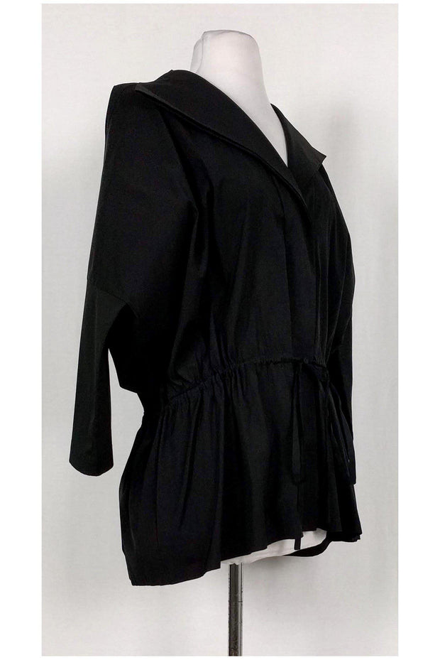 Current Boutique-Lafayette 148 - Black Batwing Zip Jacket Sz M