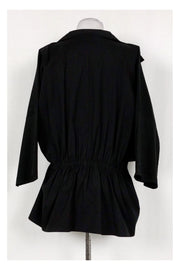 Current Boutique-Lafayette 148 - Black Batwing Zip Jacket Sz M