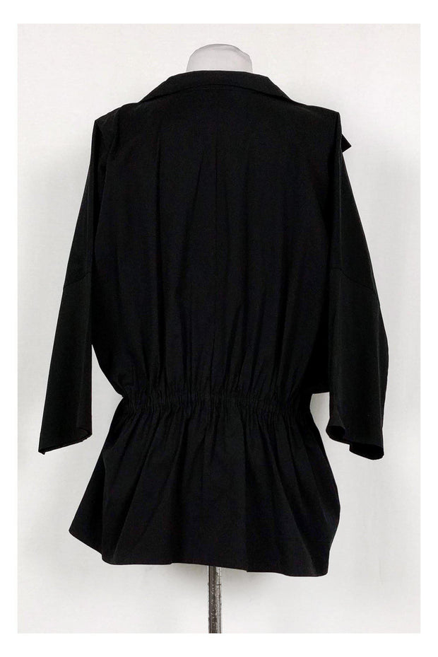 Current Boutique-Lafayette 148 - Black Batwing Zip Jacket Sz M