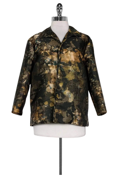 Current Boutique-Lafayette 148 - Multicolor Abstract Print Jacket Sz S