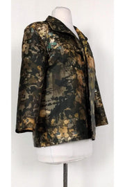 Current Boutique-Lafayette 148 - Multicolor Abstract Print Jacket Sz S
