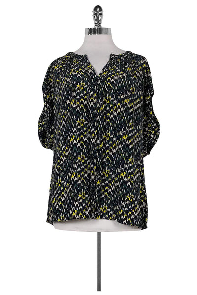 Current Boutique-Lafayette 148 - Multicolor Silk Blouse Sz 6