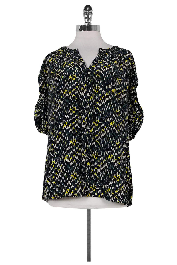 Current Boutique-Lafayette 148 - Multicolor Silk Blouse Sz 6