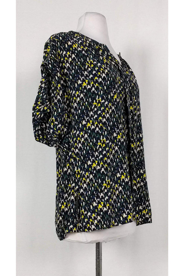Current Boutique-Lafayette 148 - Multicolor Silk Blouse Sz 6