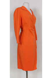 Current Boutique-Lafayette 148 - Orange Wrap Dress Sz 2