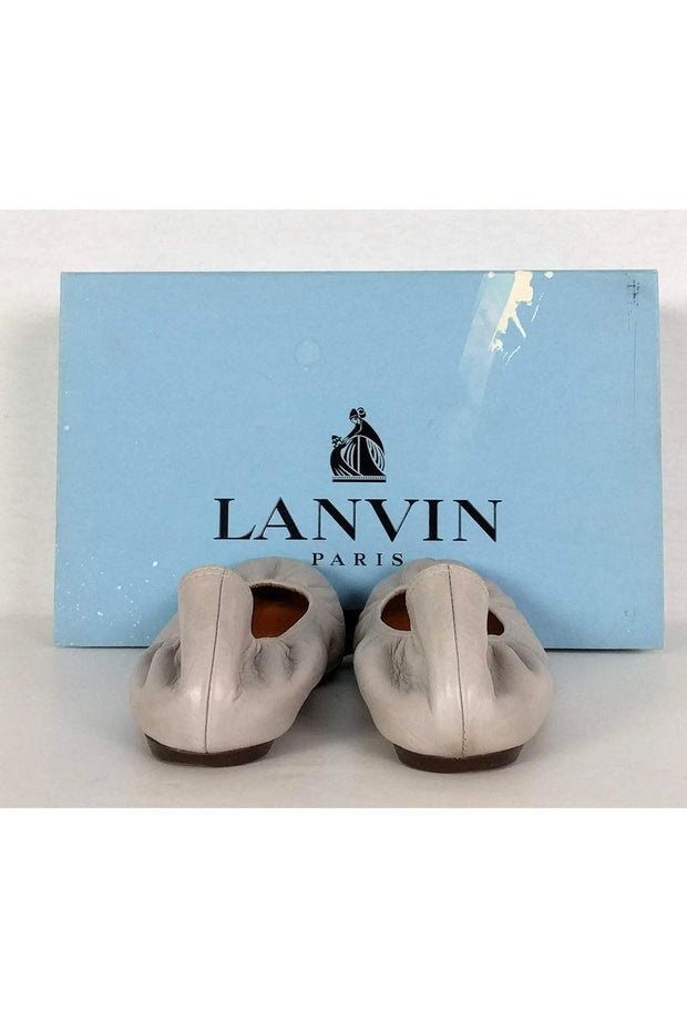 Current Boutique-Lanvin - Light Grey Leather Ballet Flats Sz 6